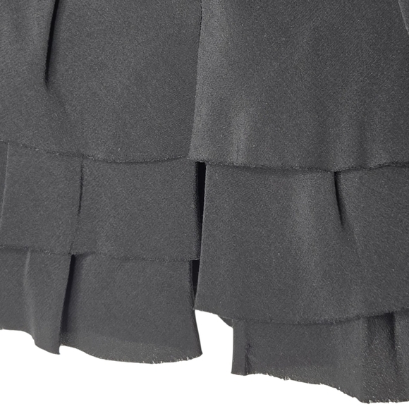 Doncaster Womens Black Tiered Ruffled Pure Silk Chiffon Pencil Skirt Size 2 - Picture 5 of 7